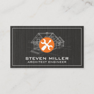 House Blue Print Architect Hand Tools Business Card