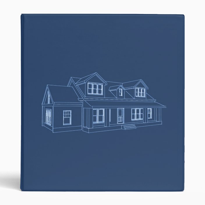 House Blueprint: Custom Binder | Zazzle.com