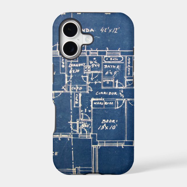 House Blueprints Iphone Case (Back)