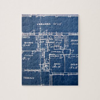 House Blueprints Jigsaw Puzzle by The_Everything_Store at Zazzle