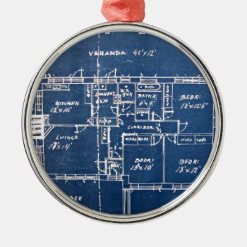 House Blueprints Metal Ornament by The_Everything_Store at Zazzle
