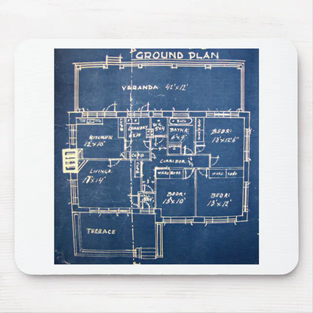 House Blueprints Mouse Pad Zazzle
