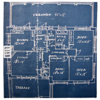 House Blueprints Napkin by The_Everything_Store at Zazzle