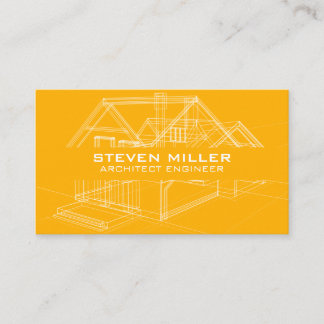 House Blueprints Schematics | Architect Design Bus Business Card