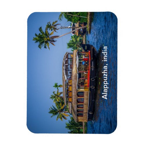 House boat in Alappuzha Kerala India Magnet