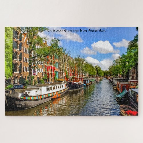 House Boats Amsterdam Jigsaw Puzzle