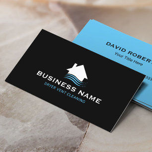 House & Breeze Logo Chimney & Dryer Vent Cleaning Business Card