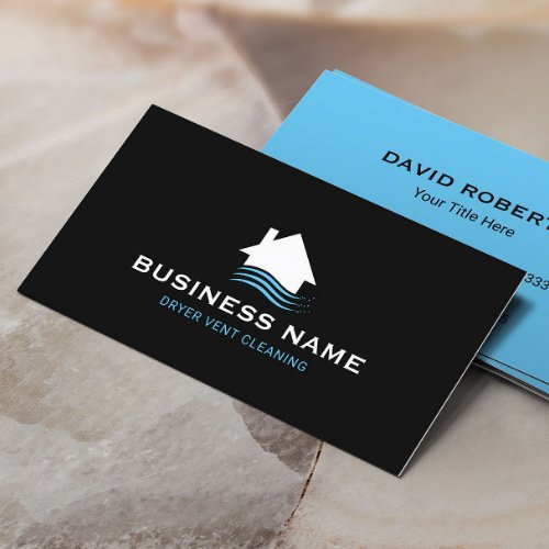 House  Breeze Logo Chimney  Dryer Vent Cleaning Business Card