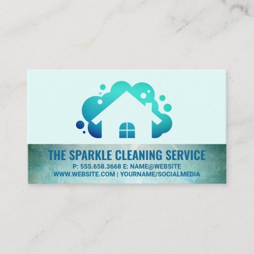 House Bubbles  Cleaning Service Business Card