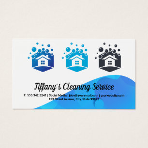 House Bubbles Logo Blue Wave