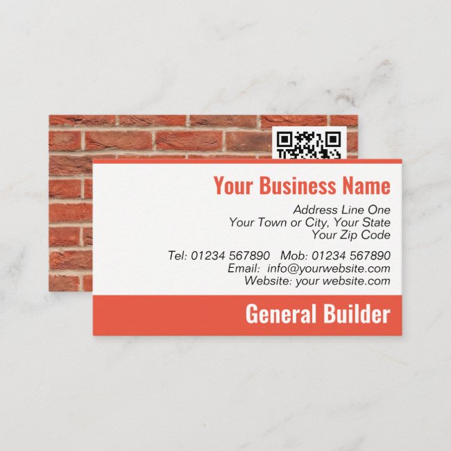 House Builder Bricks Pattern with QR Code