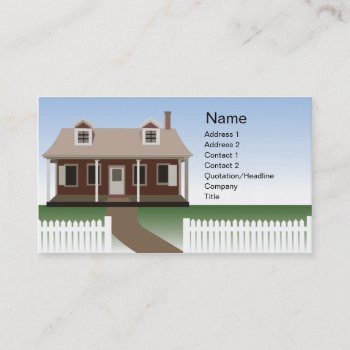 House - Business Business Card by ZazzleProfileCards at Zazzle