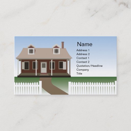 Customizable House - Business Business Card Template