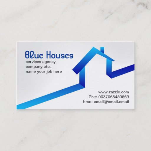 Customizable house business card