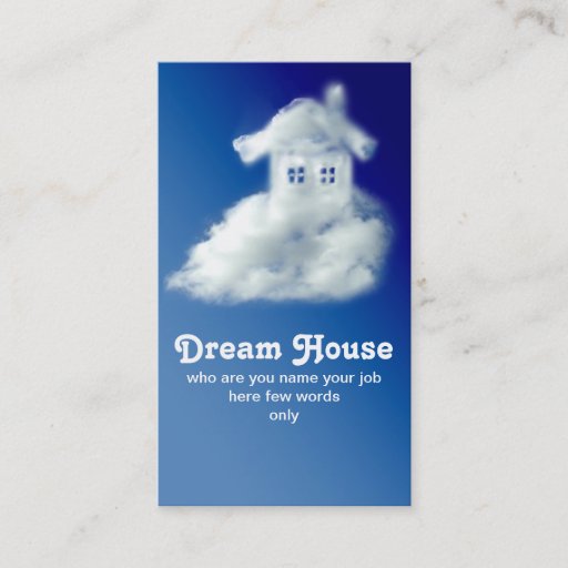 Customizable house business card