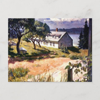 House By The Lake Postcard