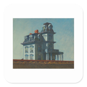 House by the Railroad - Edward Hopper Square Sticker