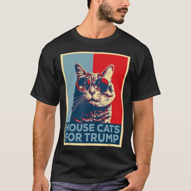 House Cats For Trump 2024  T-Shirt (Front)
