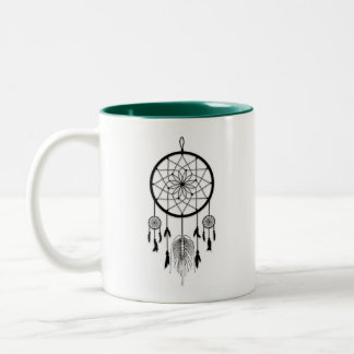 House Centipede Dream Catcher Two-Tone Coffee Mug