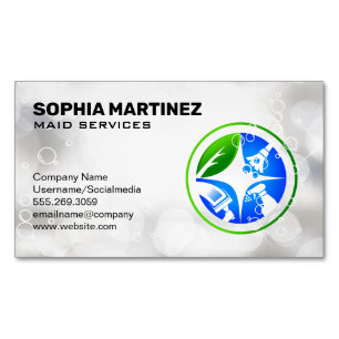 House Chores Cleaning Icons   Soap Bubbles Business Card Magnet