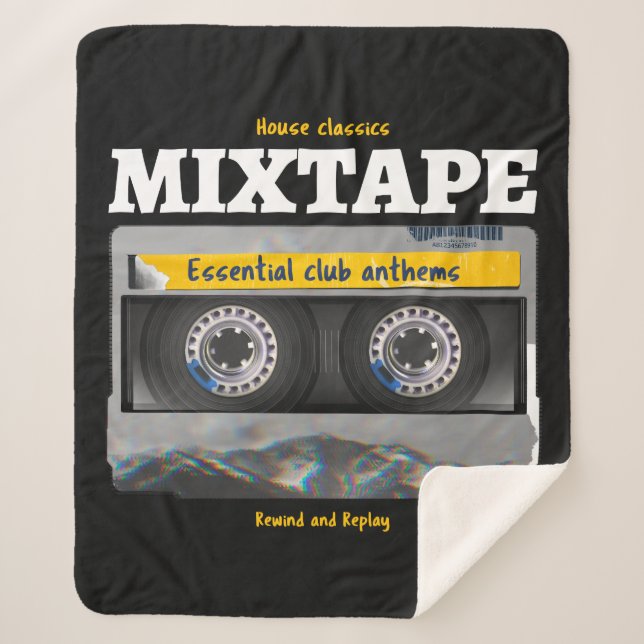 House Classics Mixtape Club Anthems Sherpa Blanket (Front)