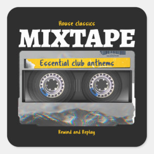 House Classics Mixtape Club Anthems Square Sticker