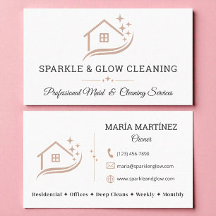 House Cleaner and Maid Service Business Card