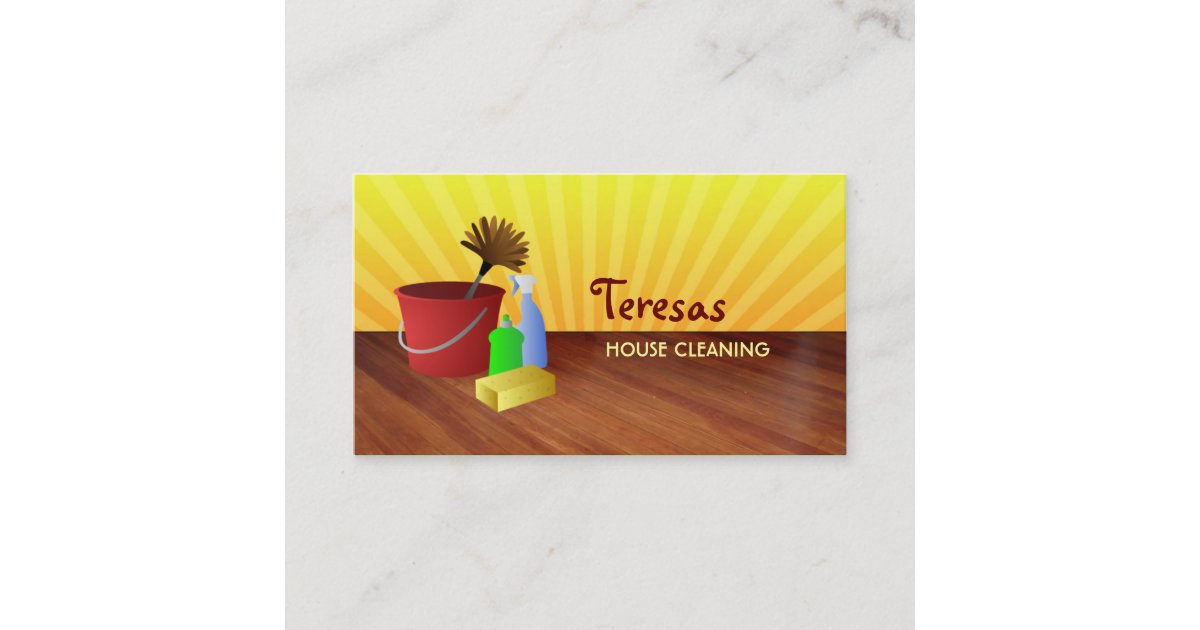 house cleaner business cards | Zazzle