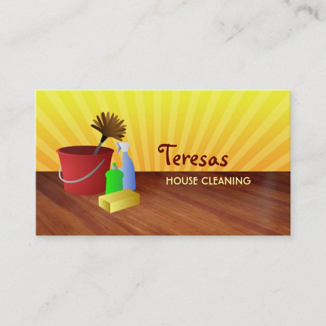 house cleaner business cards (Front)