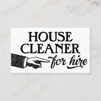 House Cleaner Business Cards - Cool Vintage by NeatBusinessCards at Zazzle