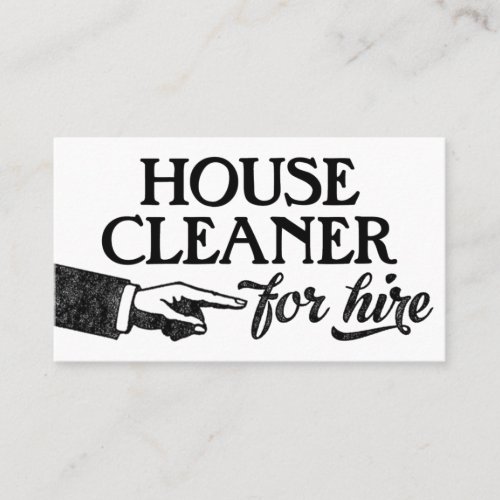House Cleaner Business Cards _ Cool Vintage