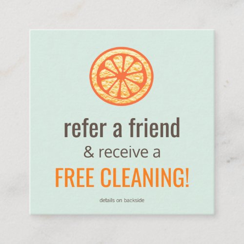  House Cleaner Customer Referral Card