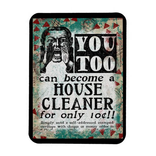 House Cleaner _ Funny Vintage Retro Magnet