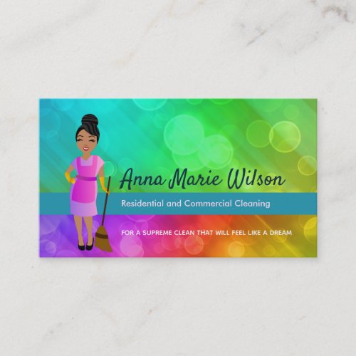 House Cleaner logo Business Cards