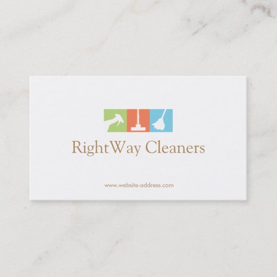 House Cleaner Logo Cleaning Service Business Card