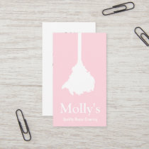 House Cleaner Pink Feather Duster Cleaning Service Business Card