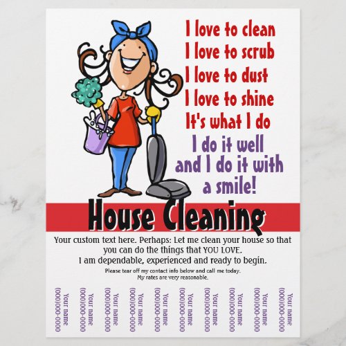 House Cleaner Promotional flyer