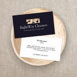House Cleaner Rose Gold Cleaning Service Business Card