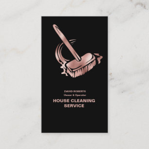 House Cleaner Rose Gold Cleaning Service Business Card