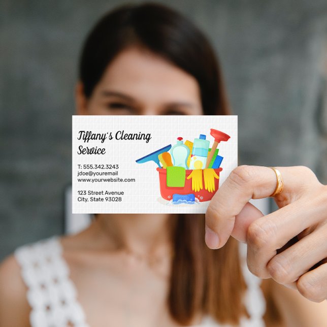 House Cleaner Service | Cleaning Supplies Business Card (Creator Uploaded)