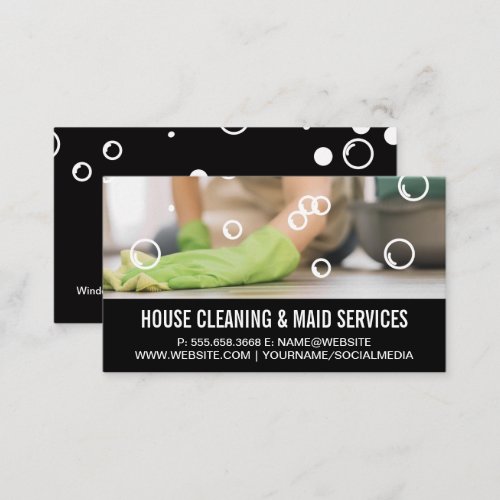 House Cleaner  Soap Bubbles Business Card