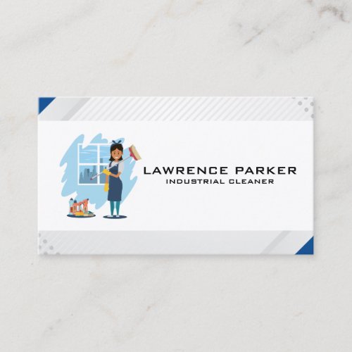 House Cleaner with Cleaning Tools Business Card