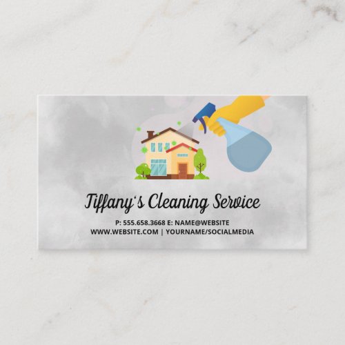 House Cleaners  Maid Spray Cleaning Business Card