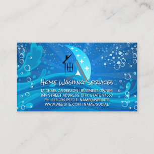 House Cleaners Services Soap Bubbles Business Card