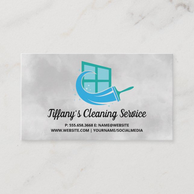 House Cleaners | Window Squeegee | Maid Business Card (Front)