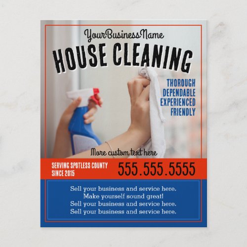 House Cleaning 5x6 in Professional Promotional Flyer