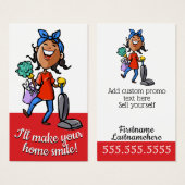 House Cleaning.Afro American Cleaner (Front & Back)