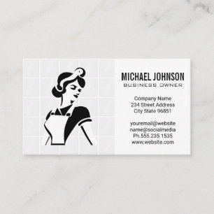 House Cleaning Bathroom Tiles Background Business Card