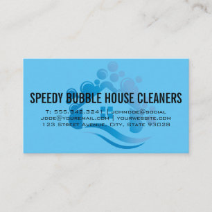 House Cleaning Bubbles Logo Business Card