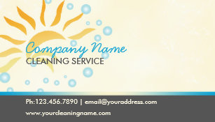 house cleaning business business card